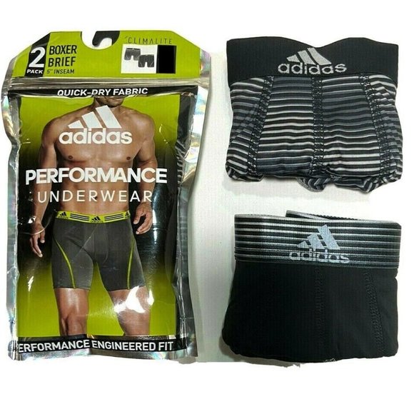 adidas Other - Adidas Mens Boxer Briefs 2 Pack M 32-34 Black Grey